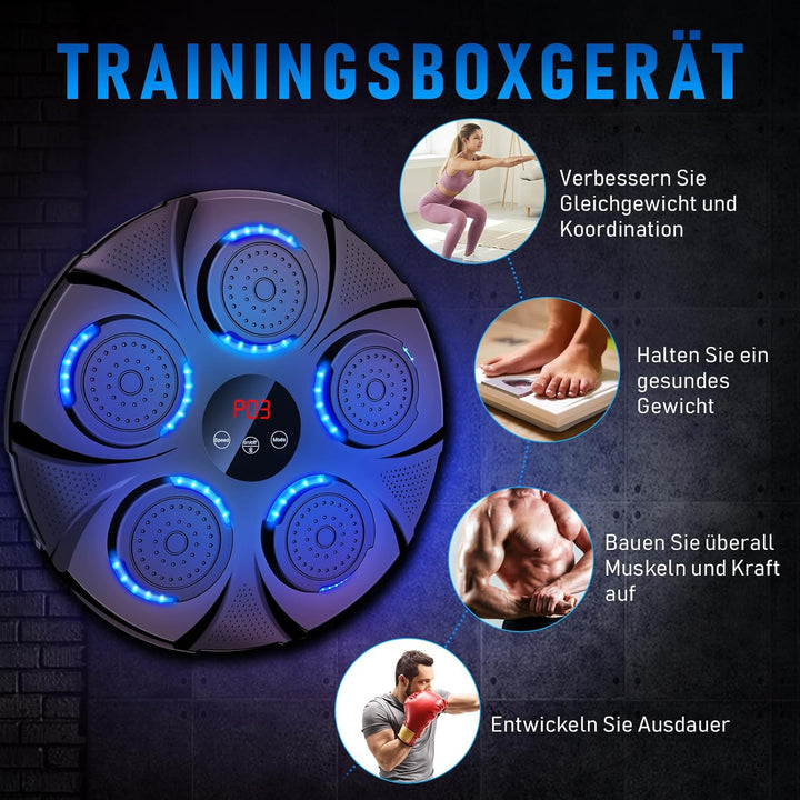 semai Music Boxing Machine, Musik Boxmaschine Bluetooth, 9 Geschwindigkeitsmodi und Zählmodus Musik