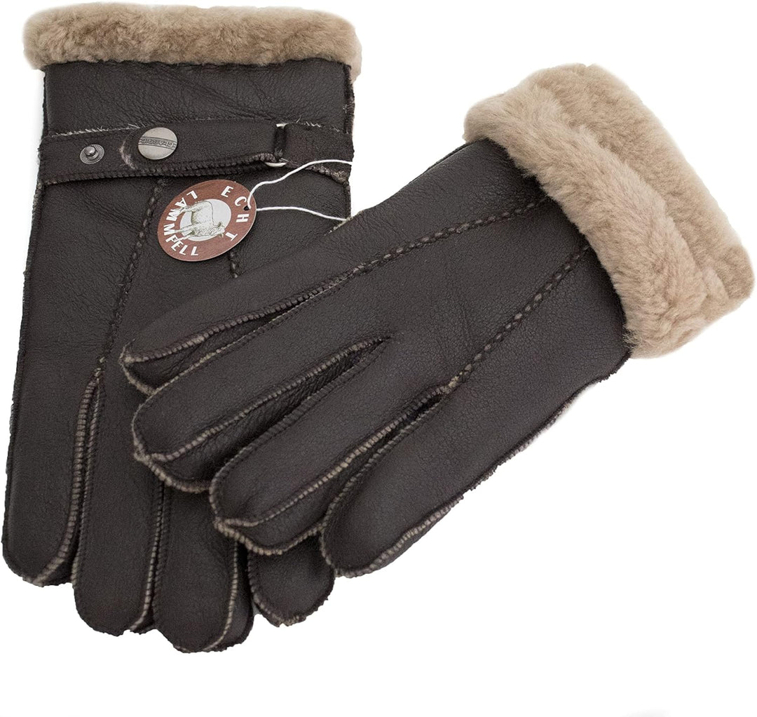 Reissner Lammfelle Fingerhandschuhe HDS-FINGER2 Merino Lammfell Nappa Leder in schwarz, beige und wa