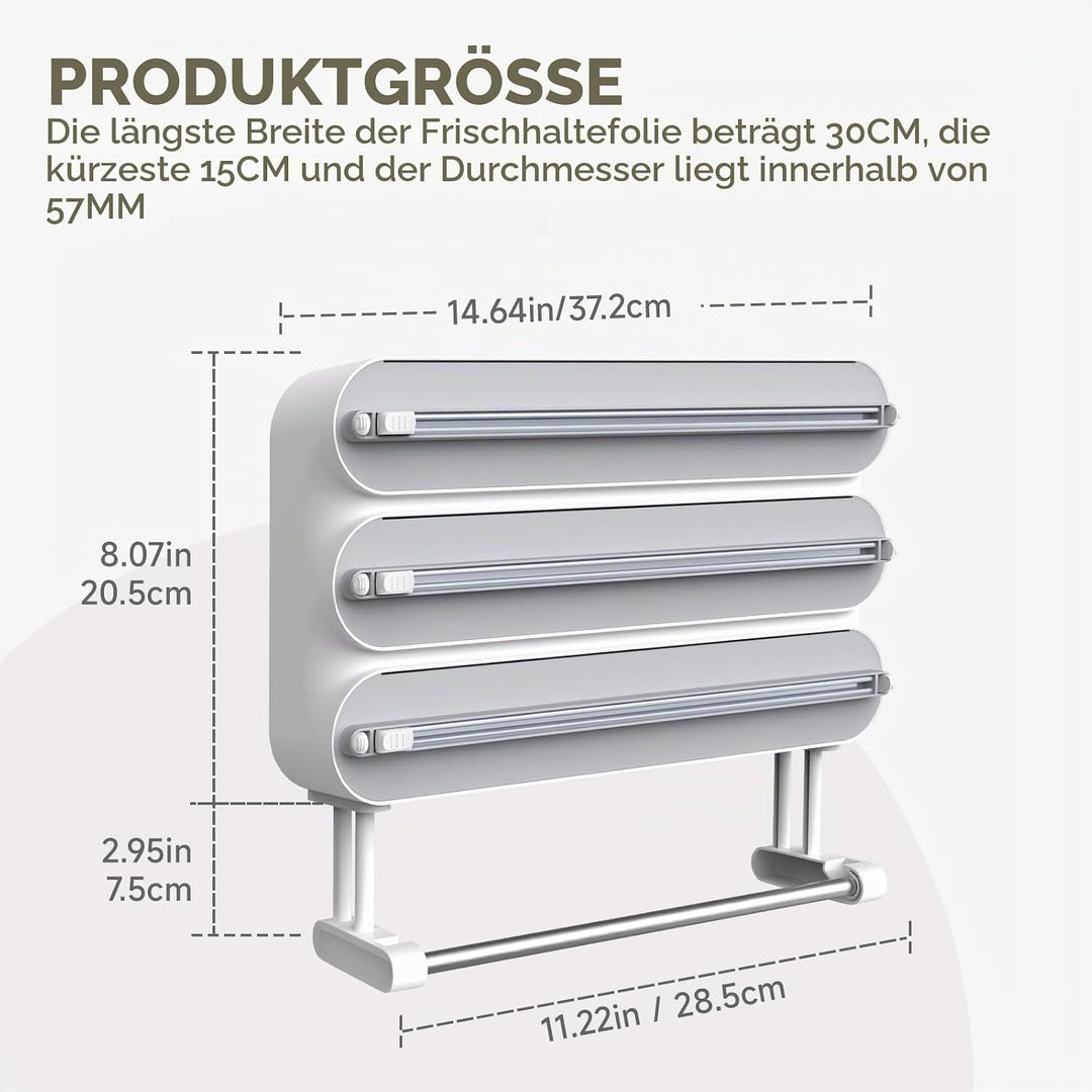 Küchenrollenhalter Wand,Frischhaltefolienspender und alufolie schublade,Alufolienspender und frischh