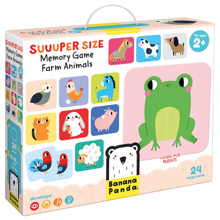 Banana Panda - Suuuper Size Memory Game Farm Animals - Pädagogische Zuordnungsaktivität für Kinder a