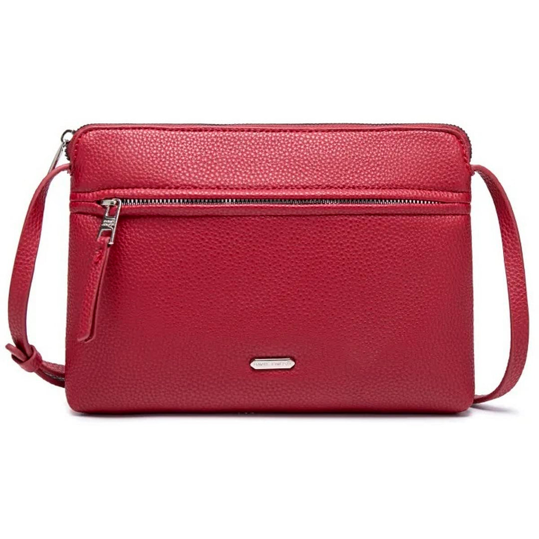David Jones - Damen Umhängetasche - Kleine Flache Handtasche PU Leder - Tasche Klassiche Elegante Be