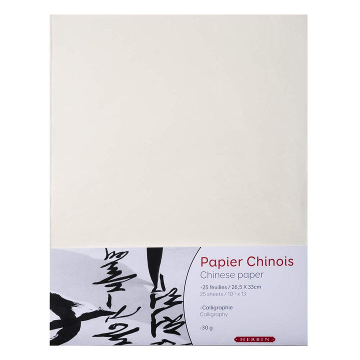 J.Herbin Herbin 90400T - Pack mit 25 Blatt chinesisches Papier, ideal für Kalligraphie, 26,5x33 cm,
