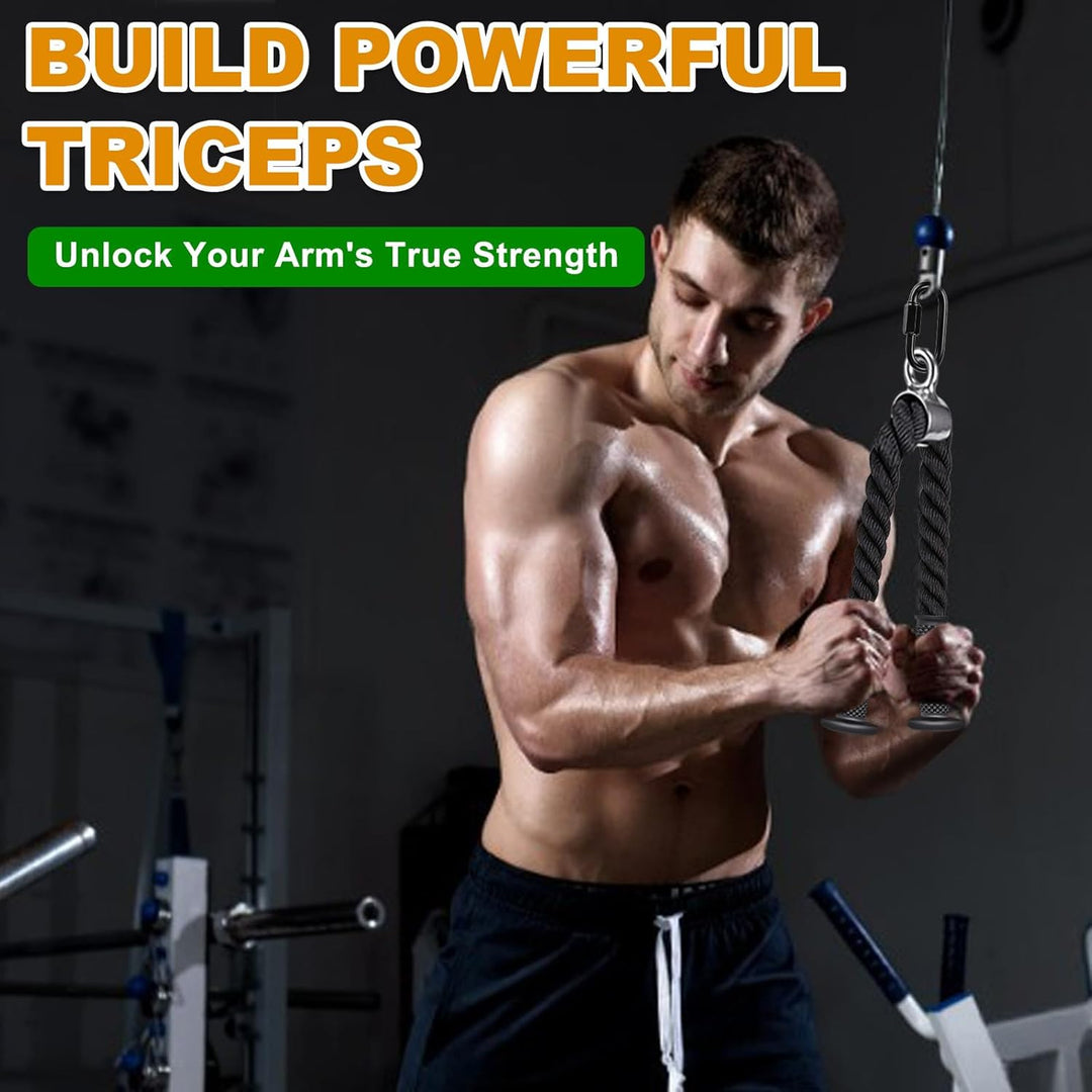 Kipika Tricep Pull Down Attachment, Cable Machine Accessories for Home Gym, Cable Machine Attachment