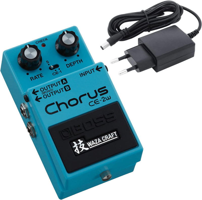 Boss CE-2W Waza Craft Stereo Chorus Effektgerät Pedal + keepdrum Netzteil