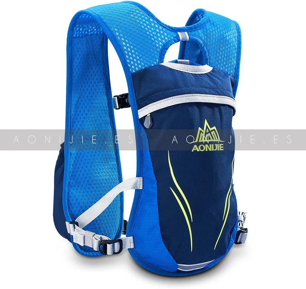 AONIJIE Ultrleicht 5.5L Laufen Running Trinkrucksack Hydrationspack Hydration Rucksack, Blau