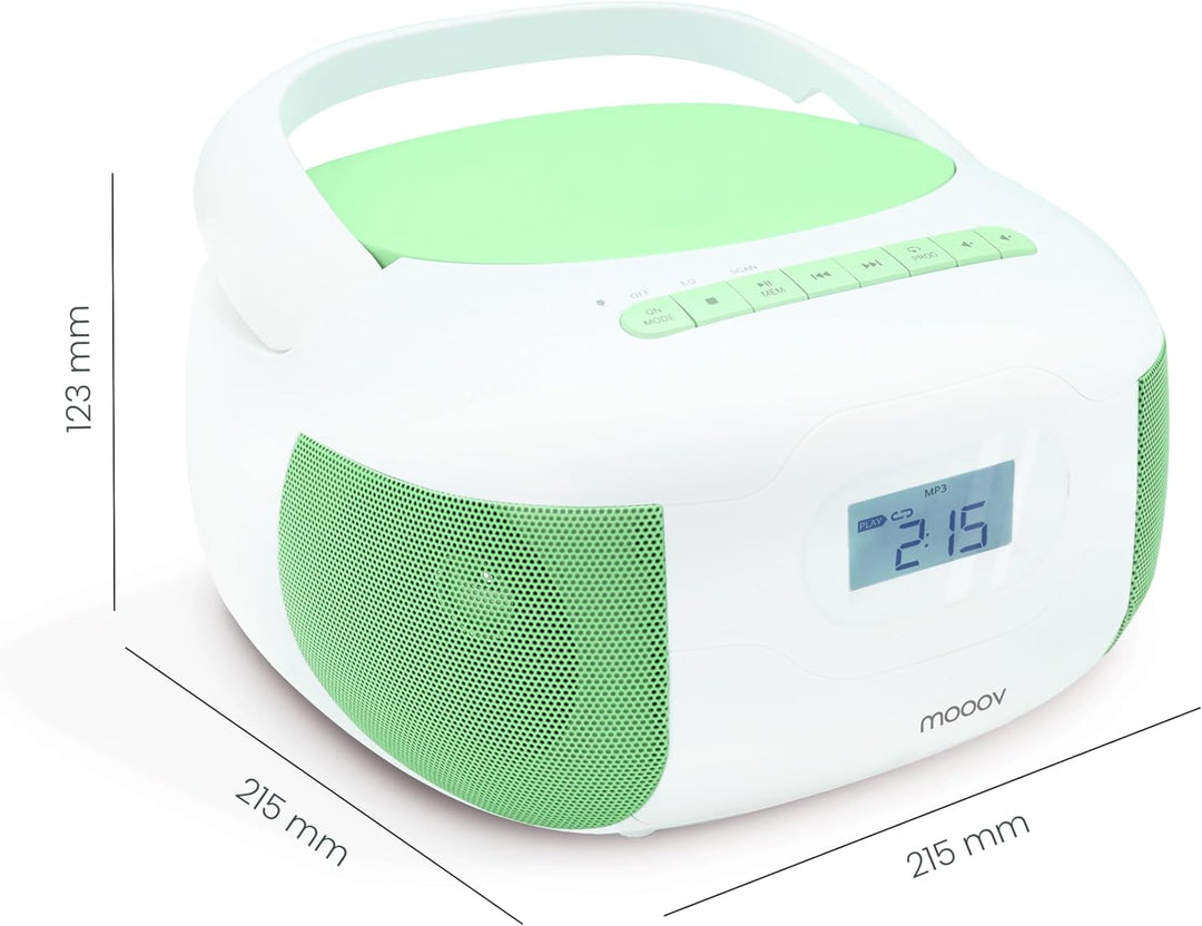 CD Player Radio Mady Bluetooth, MP3 mit USB-Anschluss, Micro-SD-Karte - Grün - Metronic 477186