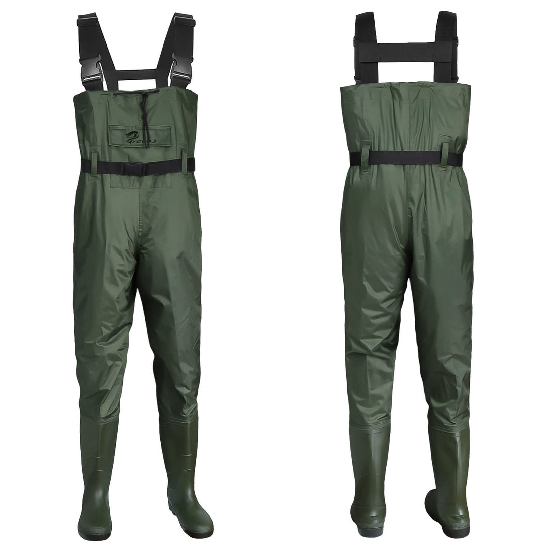 Croch Wathose für Kinder wasserdicht mit Gummi Stiefel ideale Angelhose und Watthose Kinderwathose 3