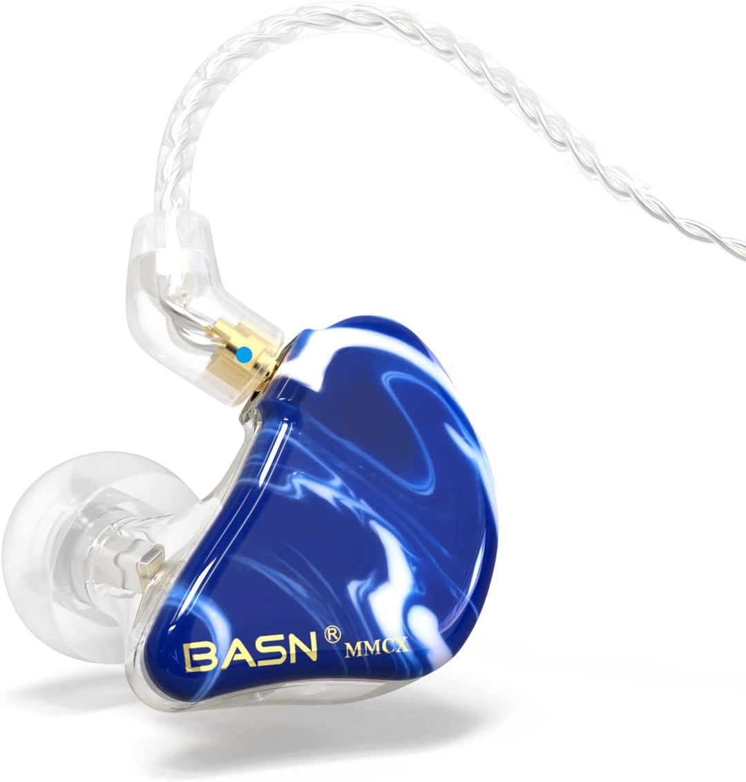 BASN MMCX In-Ear-Kopfhörer, Musiker, Dreifach-Treiber, geräuschisolierende Kopfhörer mit 2 verbesser