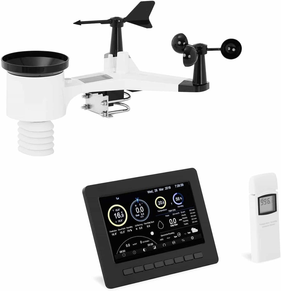 Steinberg Systems SBS-WS-500 WiFi Wetterstation LCD 7" USB Innensensor