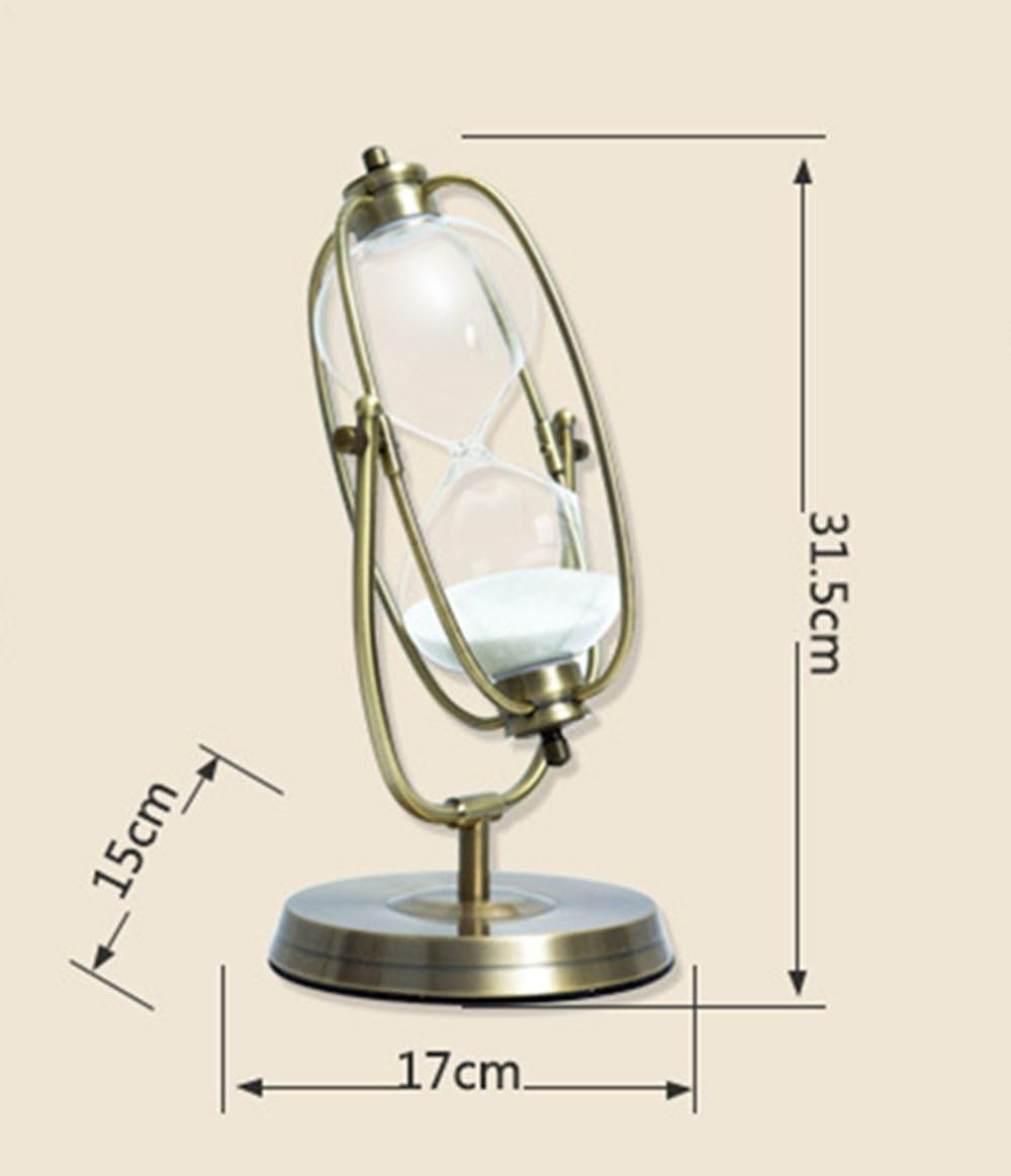 Sanduhr als Dekoration, in der Küche beim Kochen oder als Kontrolluhr beim Lernen, Metallbronze 30 M