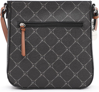 Tamaris Umhängetasche TAS Anastasia 30103 Damen Handtaschen Karo Einheitsgrösse Black 100, Einheitsg