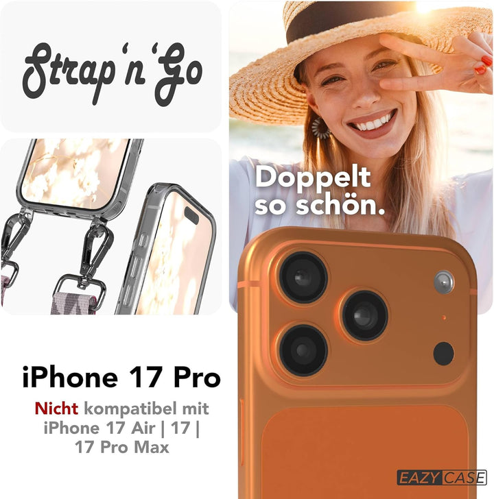 EAZY CASE Handykette - Verstellbares Taschenband kompatibel mit iPhone 17 Pro, Schulterriemen, Handy