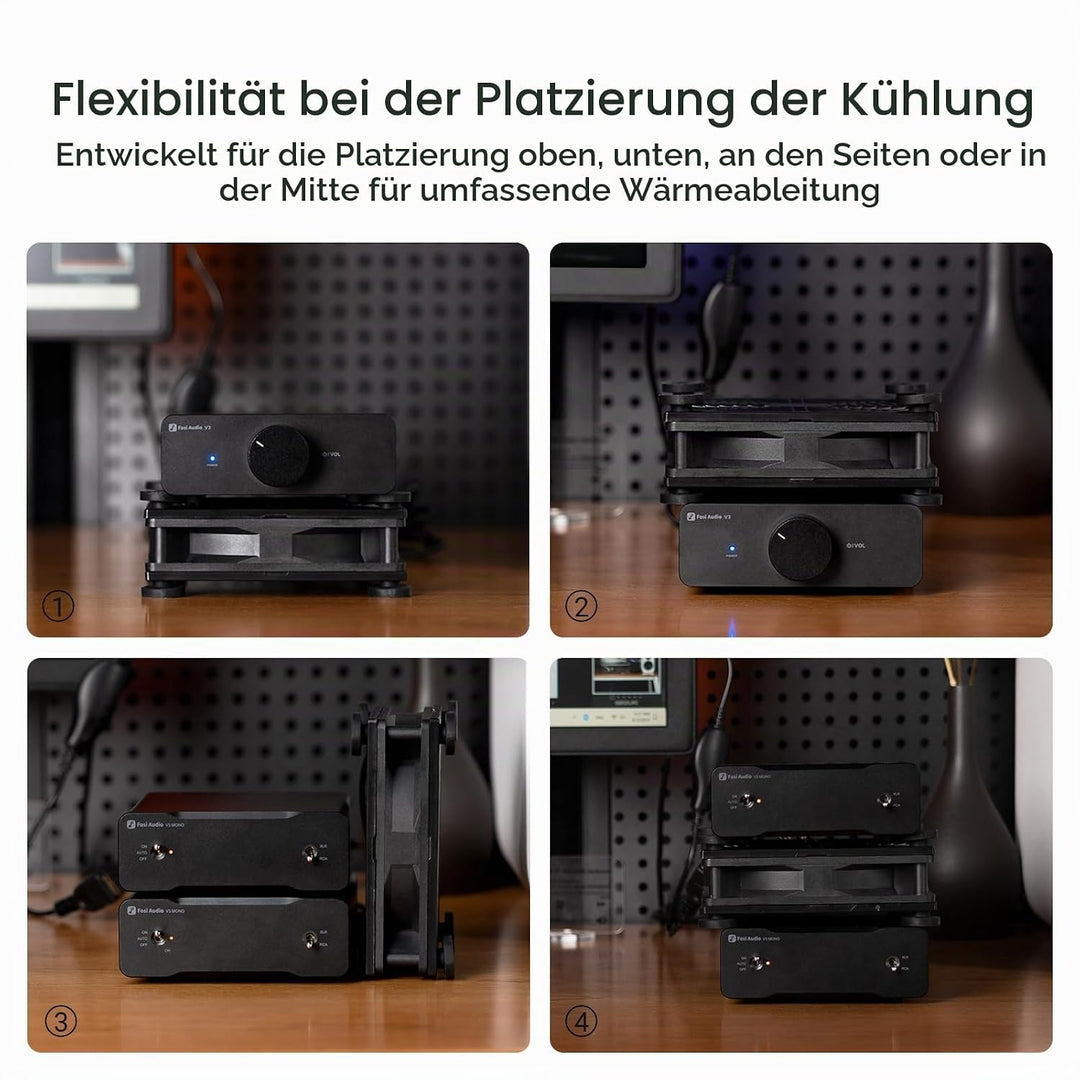 Fosi Audio Kühlventilator, hochleistungsfähiger Lüfter für Fosi Audio HiFi Stereo Verstärker V3 MONO