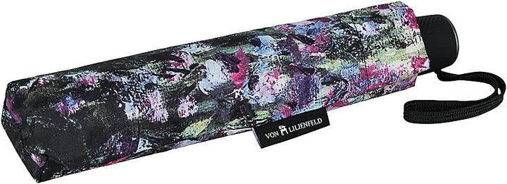 VON LILIENFELD Regenschirm Taschenschirm Claude Monet: Der Garten Windfest Auf-Zu-Automatik Stabil L