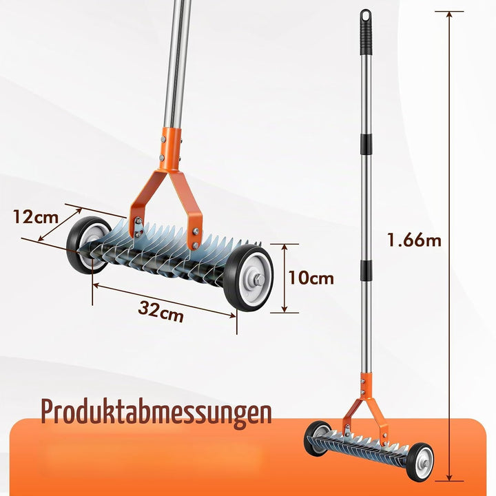 Vertikutierer Hand Rechen Metall Rasenrechen | Schneidrechen Verstellbarer Vertikutierrechen | Rasen