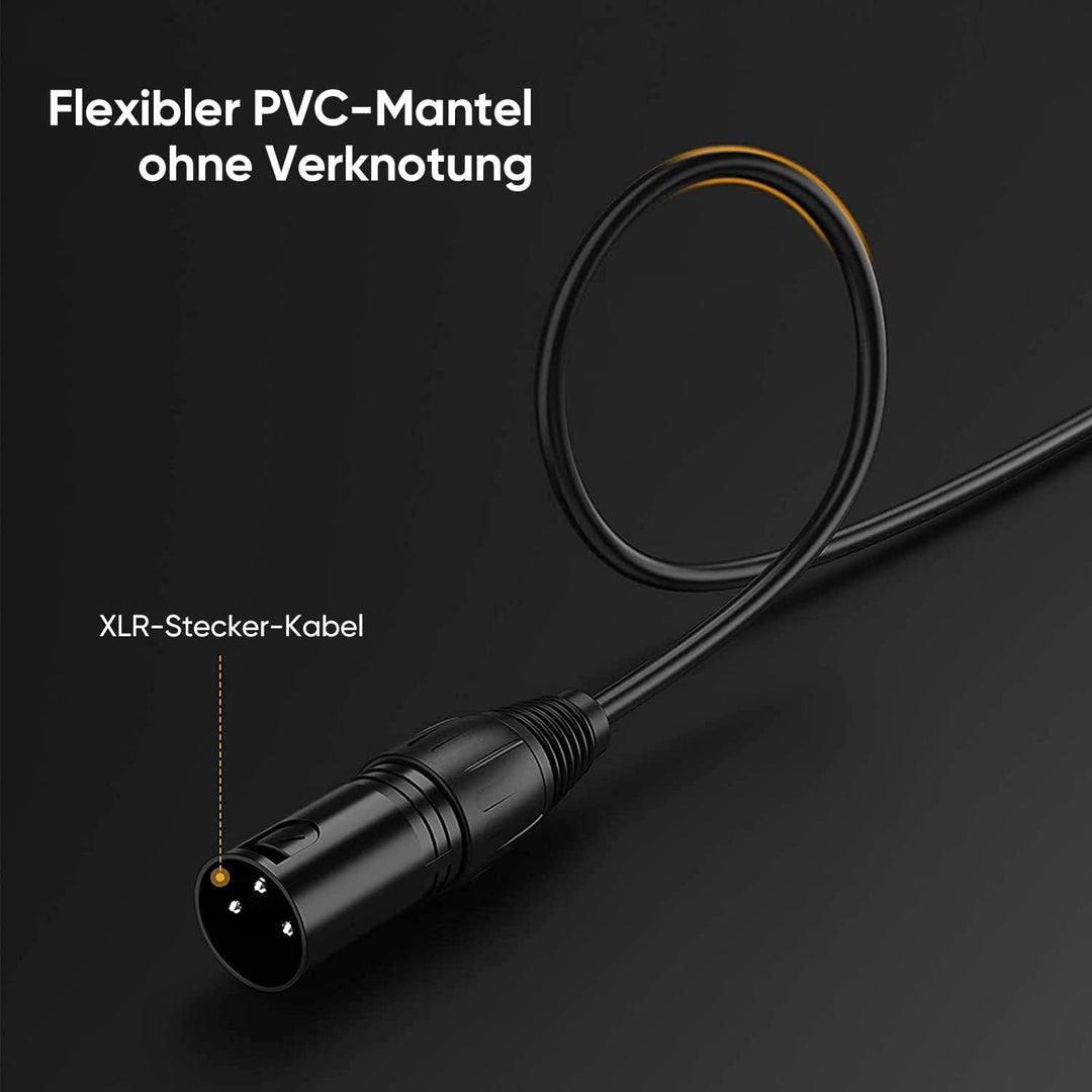CableCreation 3,5mm auf XLR Kabel, 3.5mm (1/8 Zoll) Stereo-Klinkenstecker auf XLR-Klinkenstecker Kom