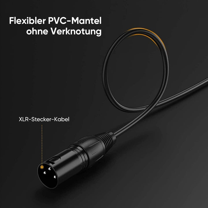 CableCreation 3,5mm auf XLR Kabel, 3.5mm (1/8 Zoll) Stereo-Klinkenstecker auf XLR-Klinkenstecker Kom