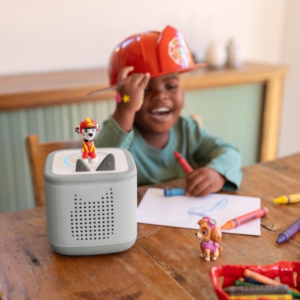 tonies Toniebox 2 Bundle Incl. 2 Schlummerbande Schlummerbär und Hase, Mondgrau, Audioplayer für Hör