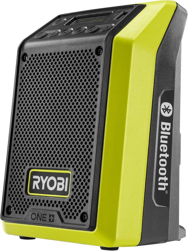 RYOBI 18 V ONE+ Akku-Bluetooth-Radio RRDAB18-0 (DAB-Funktion, Musikstreaming Reichweite von max. 25