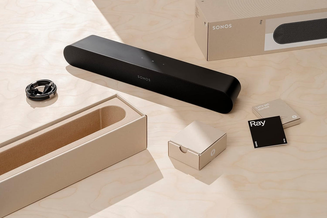 Sonos Ray, Soundbar, 4 digitale Class-D-Verstärker, Trueplay, Night Sound, Dolby Digital, Touch-Steu