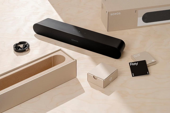 Sonos Ray, Soundbar, 4 digitale Class-D-Verstärker, Trueplay, Night Sound, Dolby Digital, Touch-Steu