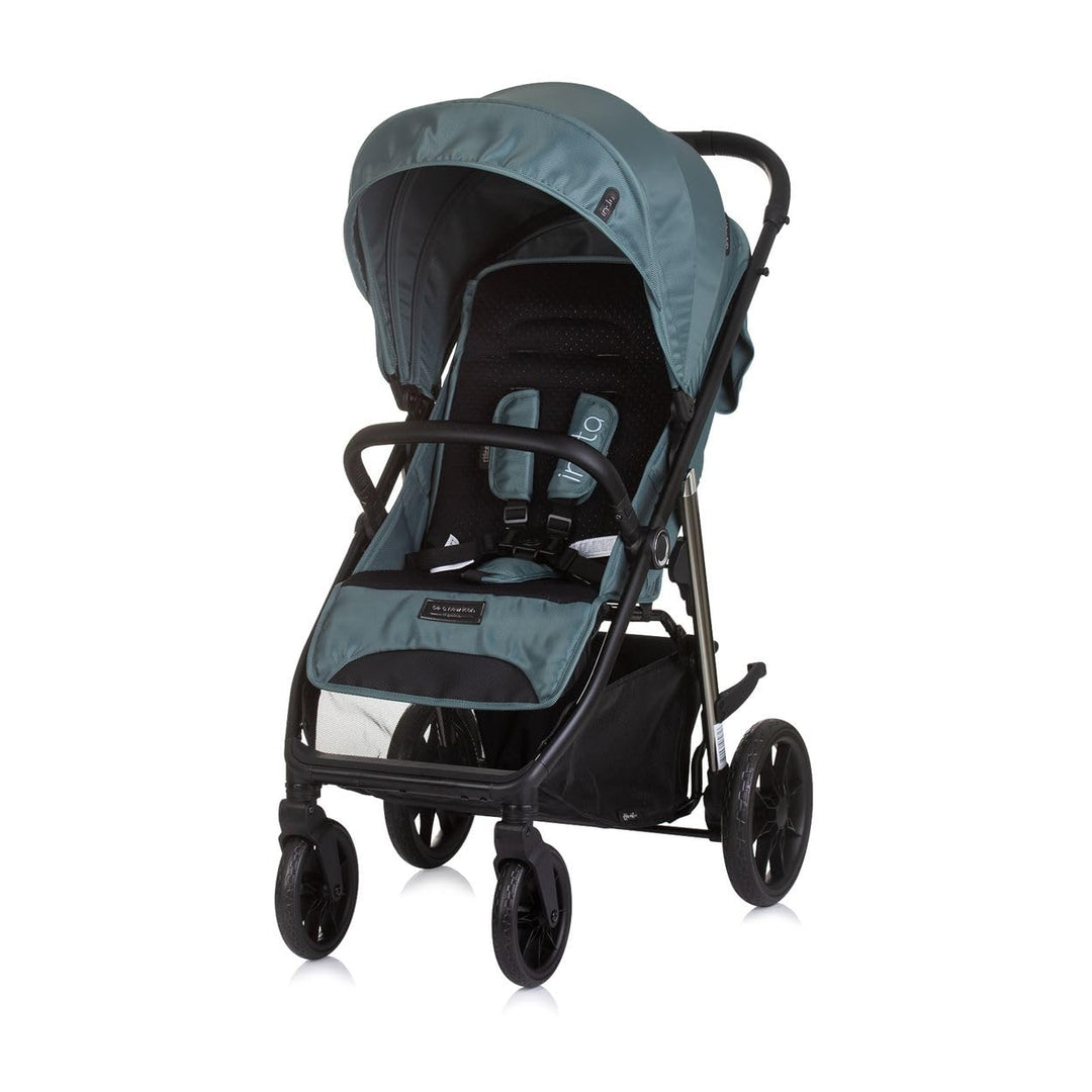 Chipolino Kinderwagen Buggy Insta, Fussabdeckung, Federung, Korb, Gurt, klappbar grün, grün