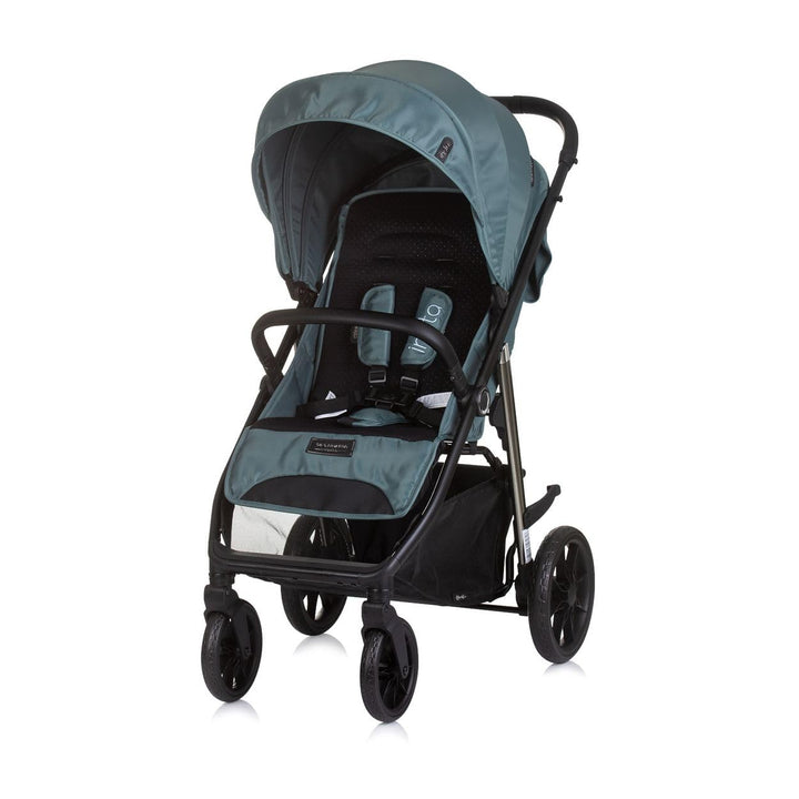 Chipolino Kinderwagen Buggy Insta, Fussabdeckung, Federung, Korb, Gurt, klappbar grün, grün