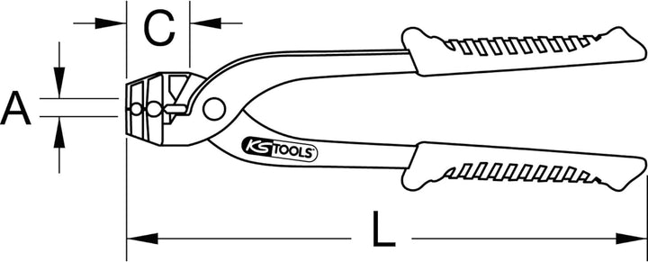 KS Tools 120.2000 Bremsleitungsbiegezange, 2 in 1, Ø 4,75+6mm