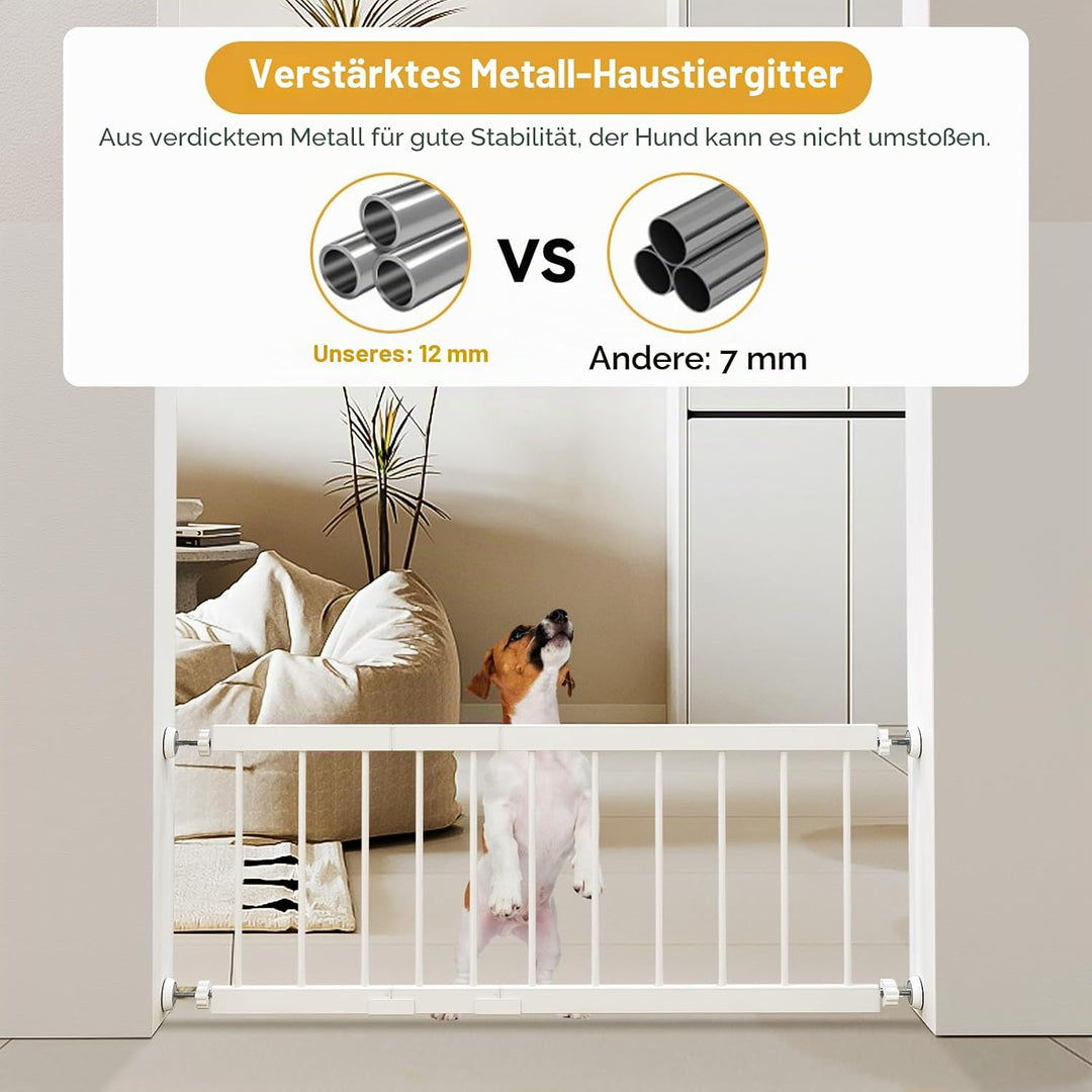 Hundegitter für den Innenbereich, 45,7 cm - 114,3 cm, verstellbar, extra breit, Metall, kurzes Hunde