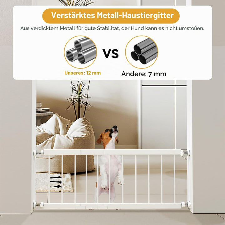 Hundegitter für den Innenbereich, 45,7 cm - 114,3 cm, verstellbar, extra breit, Metall, kurzes Hunde
