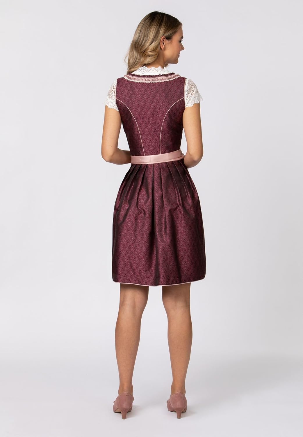 Stockerpoint Damen Dirndl Rosalinde Kleid für besondere Anlässe 34 Bordeaux, 34 Bordeaux
