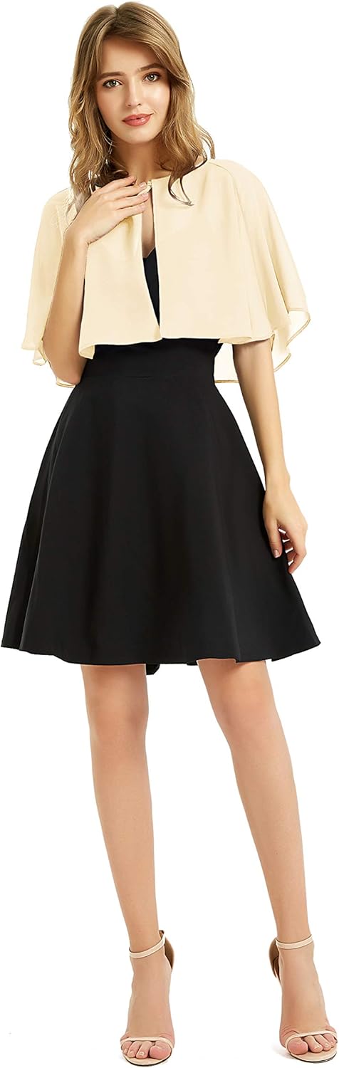 BUCUXE Weicher Chiffon-Schal für Damen, für Abendkleid, Hochzeit, Umhang, Bolero, Überwurf Einheitsg