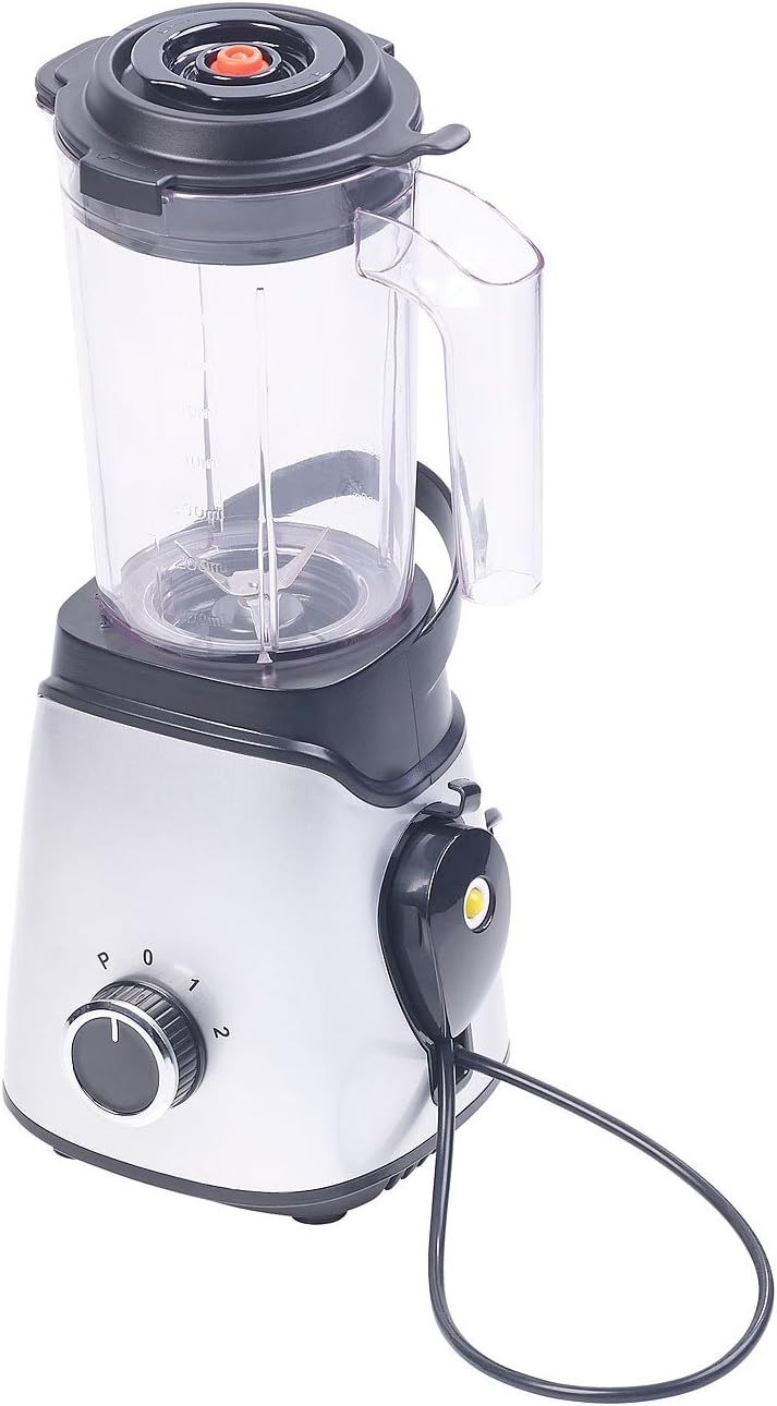 Rosenstein & Söhne Standmixer: 2in1-Vakuum-Mixer mit 3 Stufen & 4 Klingen, 700 ml, BPA-frei, 300 Wat