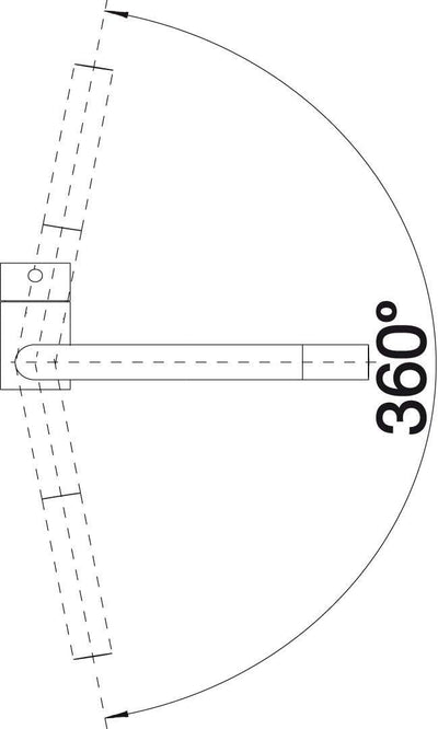 BLANCO LINUS-F Küchenarmatur, metallische Oberfläche, chrom, Hochdruck, Vorfenster, 1 Stück, 514025