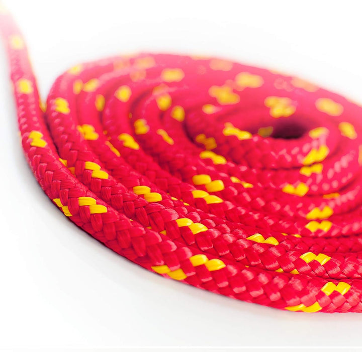 DQ-PP POLYPROPYLENSEIL | 5mm | 100m | ROT Polypropylen Seil | Traglast bis 244 kg Tauwerk PP Flechtl