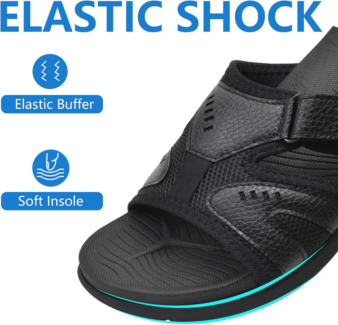 COFACE Herren Sport Recovery Sandalen Plantar Fasciitis weiche Polsterung leichtes Gewicht Bogen Unt