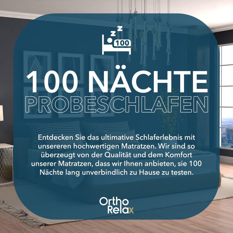Ortho-Relax Gel Topper 90x200cm, Matratzentopper weich, waschbarer Bezug mit Zonenversteppung, Matra