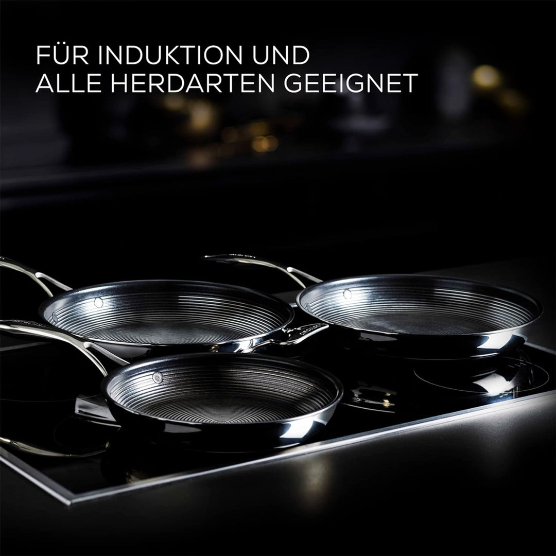 Circulon SteelShield Edelstahl Pfanne Induktion mit Pfannenwender - Bratpfanne 22 cm- Spülmaschinenf