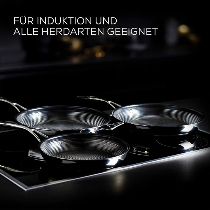 Circulon SteelShield Edelstahl Pfanne Induktion mit Pfannenwender - Bratpfanne 22 cm- Spülmaschinenf