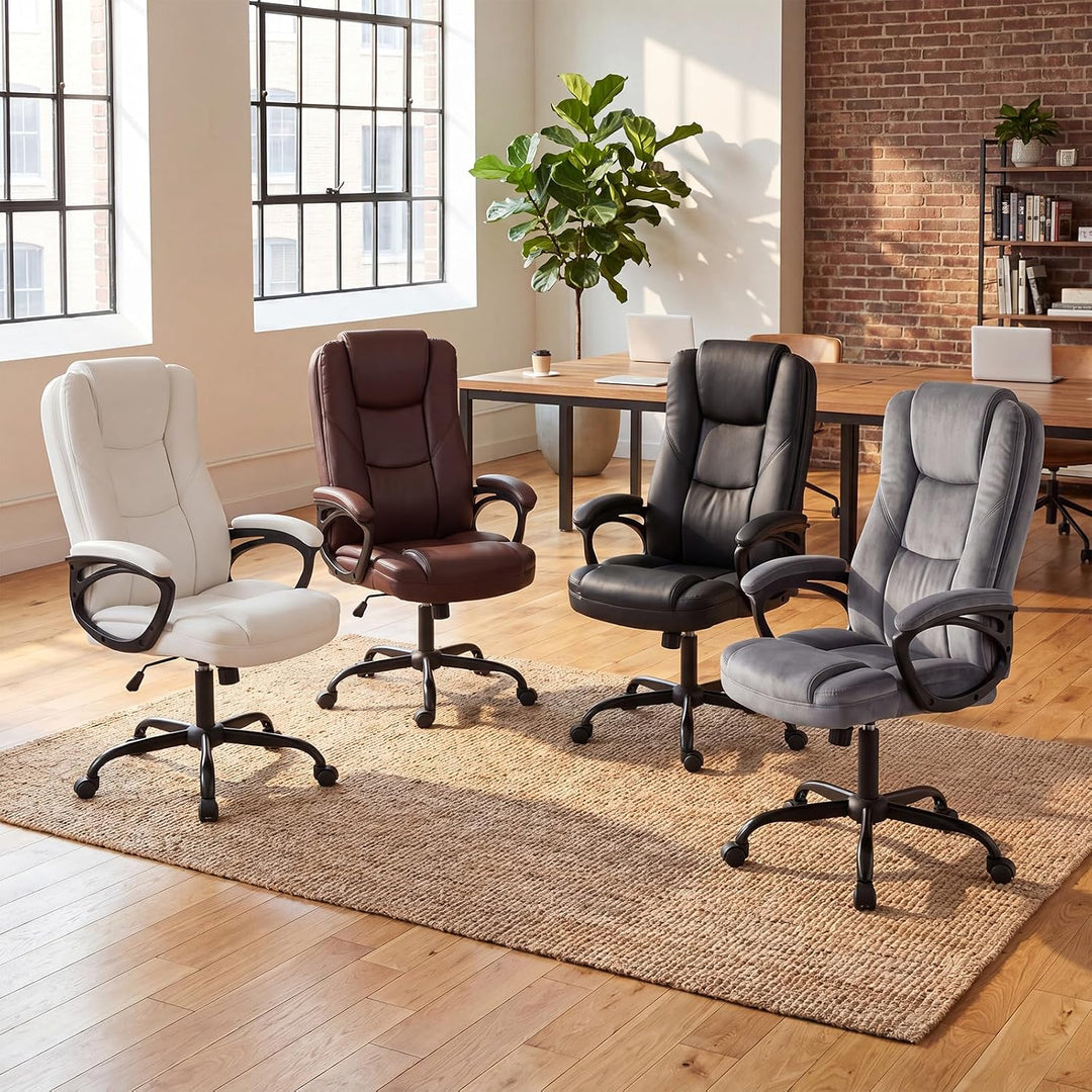 Bürostuhl mit Wippfunktion 150kg, Chefsessel Hohe Rückenlehne | Schreibtischstuhl Ergonomisch, Zonen