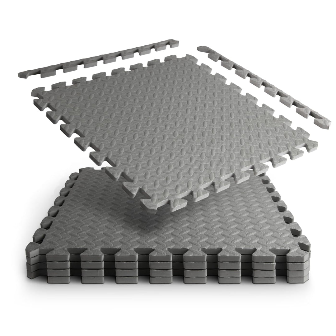 Schutzmatten 52 cm x 52 cm - Extradick 1,2 cm - Set - Gymnastikmatte Bodenschutzmatte Puzzlematte -
