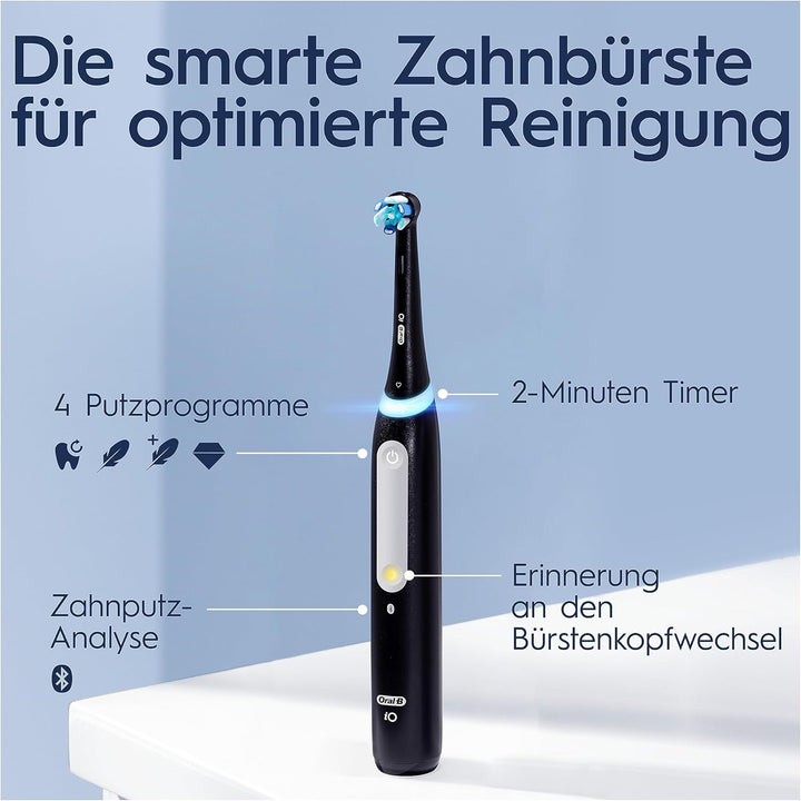 Oral-B iO Series 4 Elektrische Zahnbürste/Electric Toothbrush, 4 Putzmodi für Zahnpflege, Reiseetui,