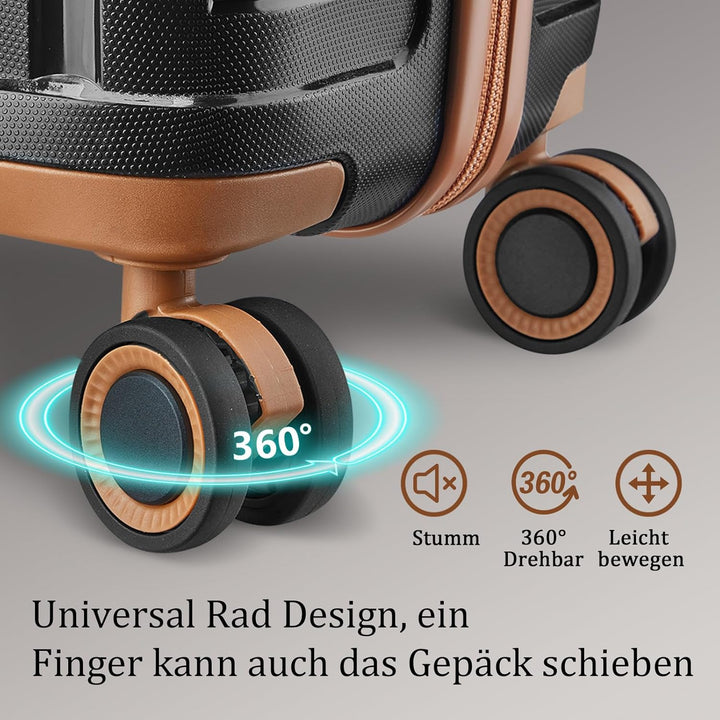 Joyway Kofferset 6tlg Hartschale Leicht PP mit 4 Rollen und TSA-Schloss Der Gepäcksets Enthält 1 Kos