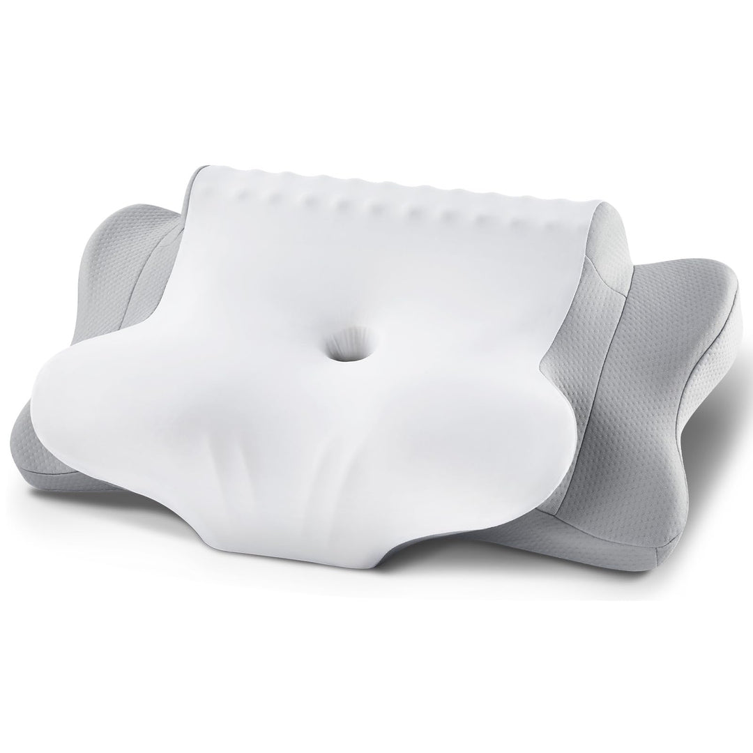 Nackenkissen Kopfkissen, Memory Foam Hellgrau