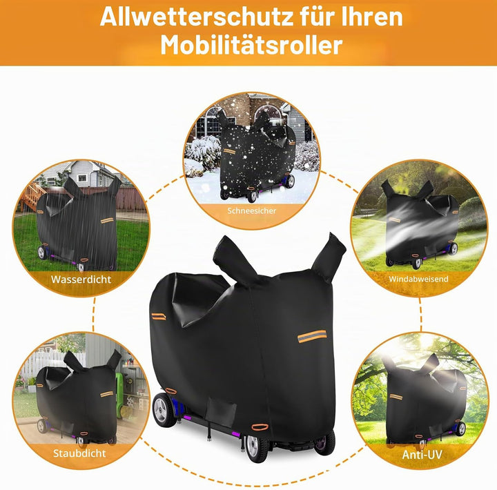 Abdeckung für Elektro-Scooter, wasserdicht, für den Aussenbereich, 420D-Oxford-Gewebe, Zubehör für 3