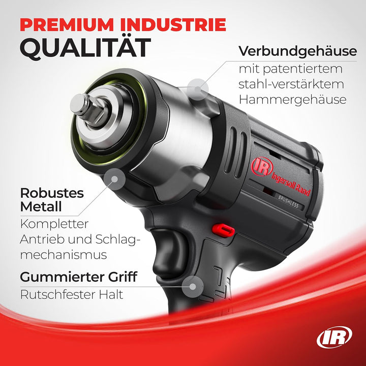 Ingersoll Rand W7172-3/4" 20V Akku Schlagschrauber, Professioneller Akkuschrauber klein und leicht,