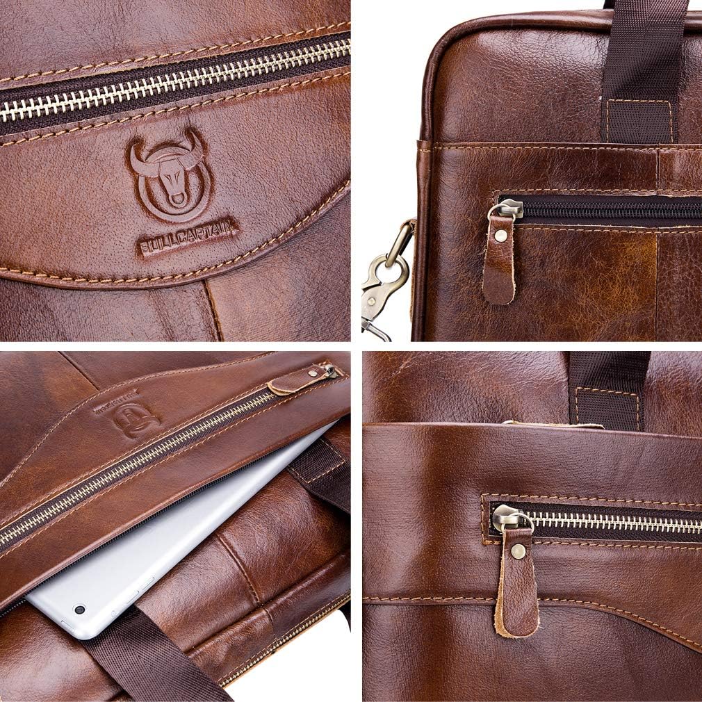 Umhängetasche aus Leder Schulter Crossbody Reisetasche für Herren Frauen 