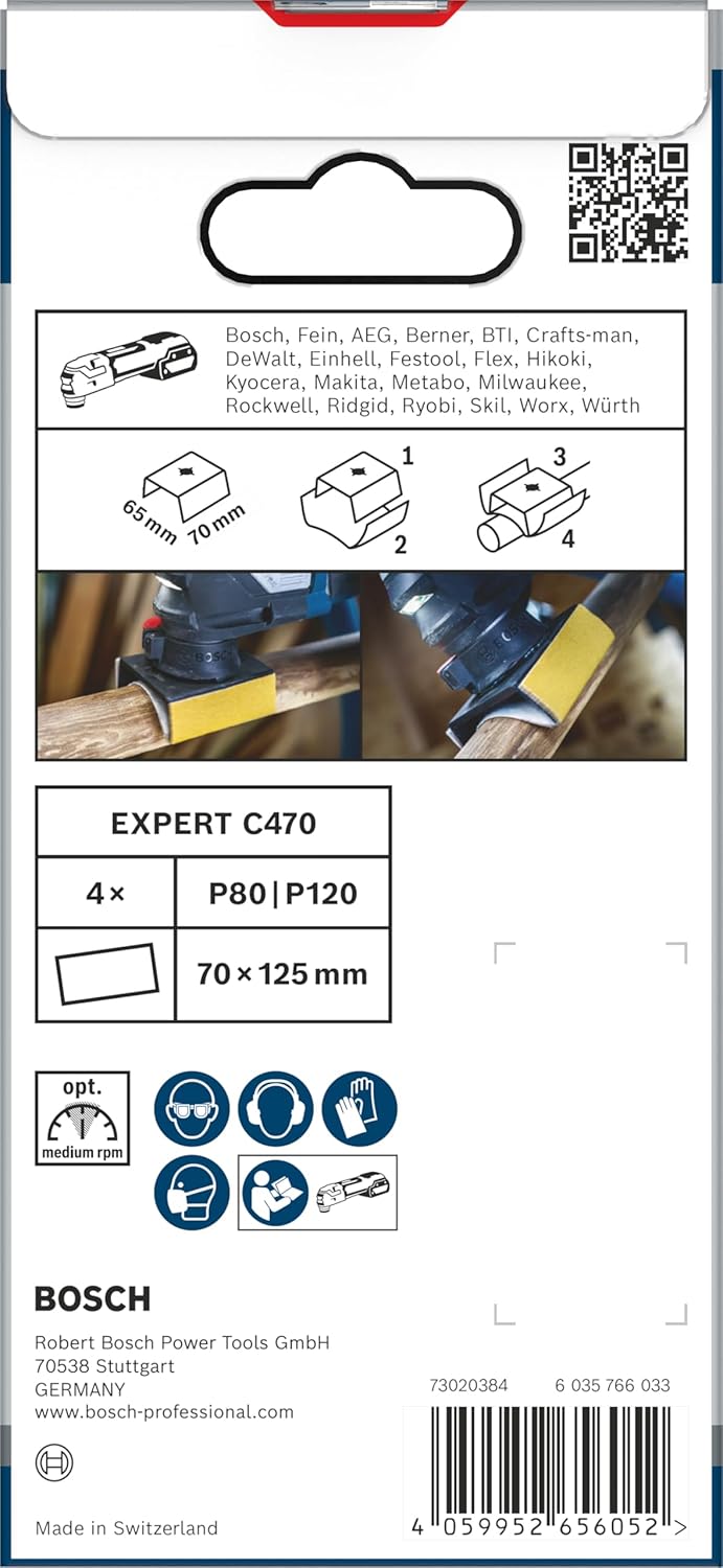 Bosch 5x PRO AUZ 70 G Zubehör für Multifunktionswerkzeug (Breite 70 mm, Professional Zubehör Multifu
