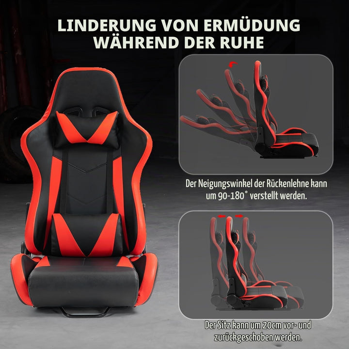 Dardoo Racing Gaming Bucket Seat mit verstellbaren Doppel Slide Adapt Racing Simulator Cockpit Drivi