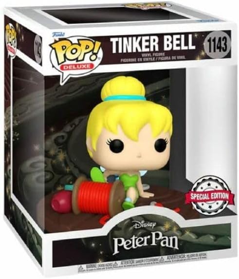 Funko Peter Pan Pop! Deluxe Vinyl-Figur Tinker Bell auf Spule 9 cm